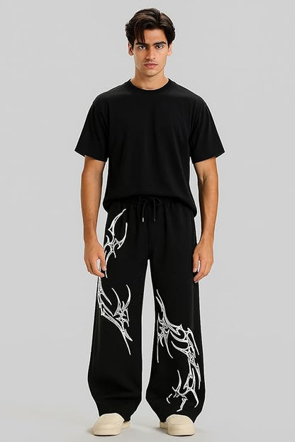 Tribal Print Baggy Streetwear || Track Pants with Elastic Waist